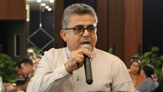 Ông Saadi Salama, Đại sứ Palestine tại Việt Nam cho rằng lễ hội mang tính quốc tế, có ý nghĩa lớn, góp phần thúc đẩy hòa bình thông qua văn hóa trà. Ảnh: Việt Quốc