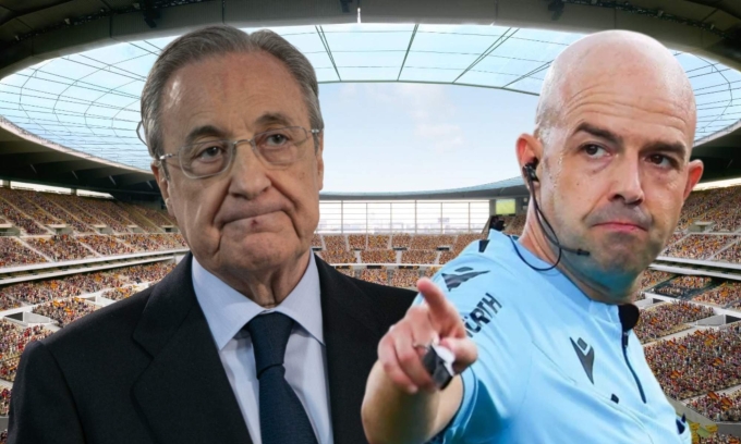 Perez cho rằng trọng tài VAR Fuertes từng có ý định chống lại Real. Ảnh: Denfensa Central