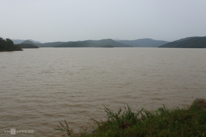 Hồ Sông Quao, xã Hàm Thuận Bắc, đang chứa 72 triệu m3. Ảnh: Việt Quốc