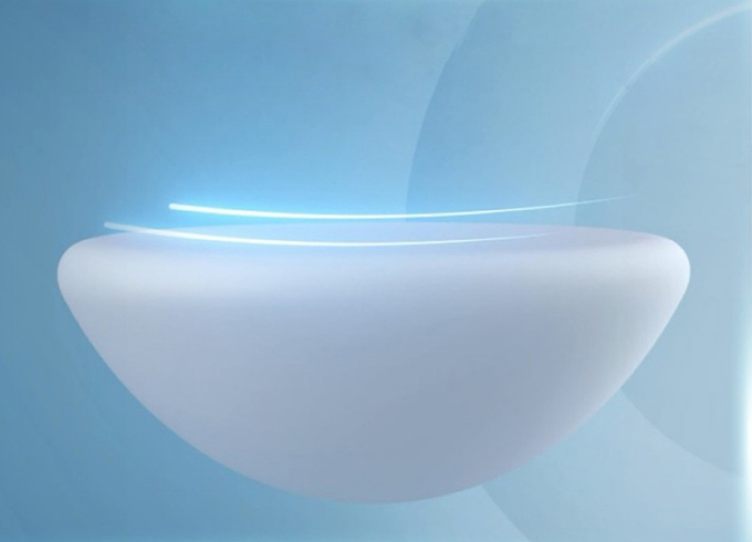 Thiết kế đáy lõm là cải tiến nổi bật của Cereform giúp túi ôm sát lồng ngực và cố định vị trí tốt hơn. Ảnh: Công ty cổ phần Thiết bị y tế Formed