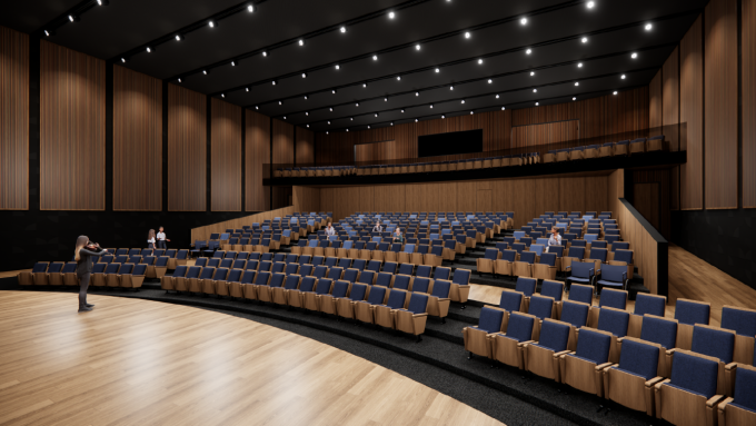 Mô phỏng nhà hát tại Uppingham Hưng Yên. Ảnh: Uppingham Vietnam