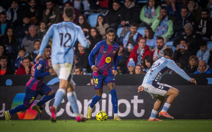 Marcus Rashford vươn lên dẫn đầu danh sách Vua kiến tạo La Liga mùa này. Ảnh: FC Barcelona