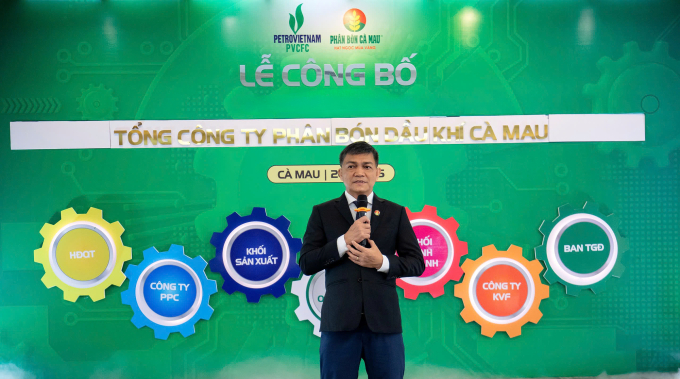 Tổng giám đốc PVCFC, ông Văn Tiến Thanh phát biểu tại sự kiện. Ảnh: PVCFC